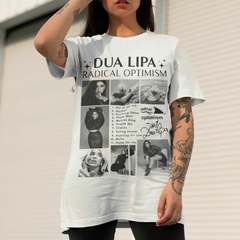 Camiseta Oversized Dua Lipa Radical Optimism Track List - comprar online