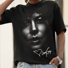 Camiseta Oversized Lady Gaga Mayhem Big Head Pontilhado - comprar online