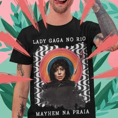 Camiseta Lady Gaga no Rio - Calçadão Preta - comprar online