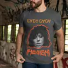Camiseta Estonada Lady Gaga Big Head Laranja com Verde - comprar online