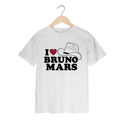Camiseta Infantil I Love Bruno Mars The Romantic na internet