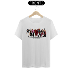 Camiseta Bruno Mars Cartoon Evolution Branca na internet