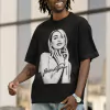 Camiseta Oversized Dua Lipa Contour Preta - comprar online