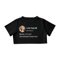 Cropped Lady Gaga Not Devastated Anymore Preto na internet