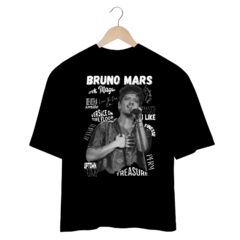 Camiseta Oversized Preta Bruno Mars Hits na internet