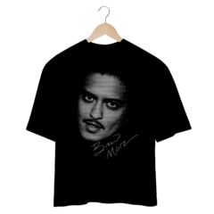 Camiseta Oversized Bruno Mars Ricky Regal Big Head Pontilhado na internet