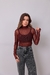Blusa Tule Aline - Marrom - comprar online