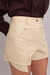 Shorts Sofia em Courino — Off-white - loja online
