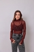 Blusa Tule Aline - Marrom - loja online
