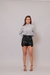 Shorts Sofia em Courino — Preto na internet