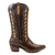 Bota texana cano alto café laser dourado 6217 na internet
