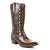 Bota texana cano alto café laser dourado 6217 - annacountry1