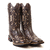 Bota texana café com dourado 6172