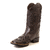 Bota texana feminina café laser preto bico quadrado - annacountry1