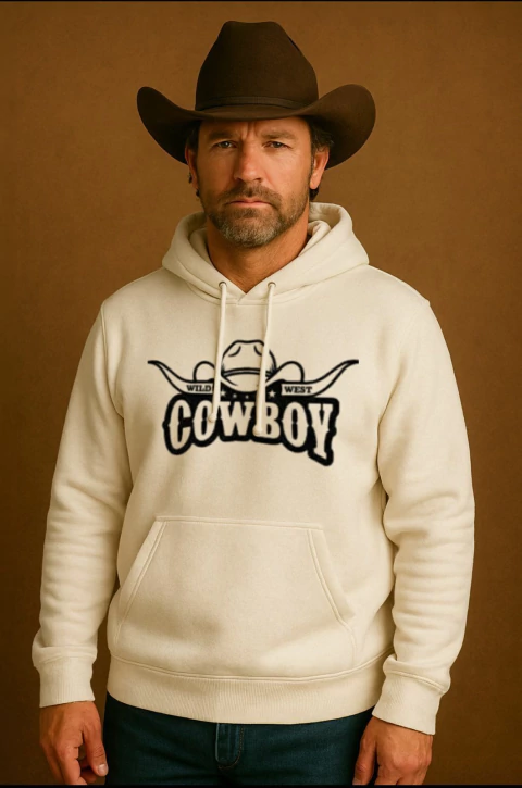 Moletom masculino canguru cor Off White