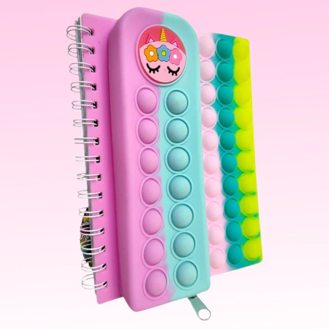 CUADERNO POP IT CON CARTUCHERA