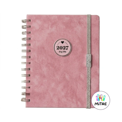 AGENDA 2027 POCKET PASTEL DIARIA TAPA DE FELPA