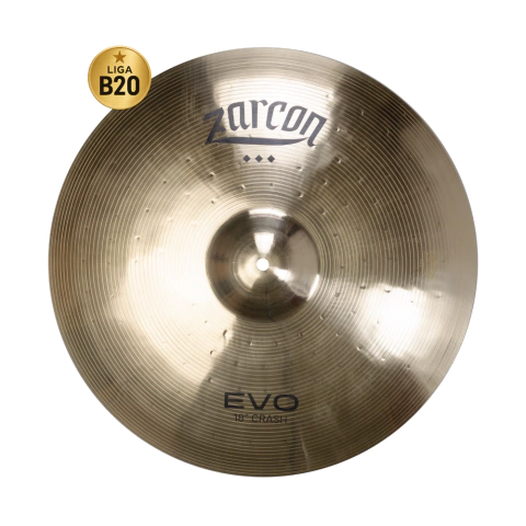 Prato de Bateria Crash 18" Zarcon EVO Liga B20 - Prato de Ataque Profissional - comprar online