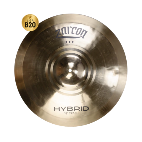 Prato de Bateria Crash 18" Zarcon Hybrid Liga B20 - Prato de Ataque Alta Definição - comprar online