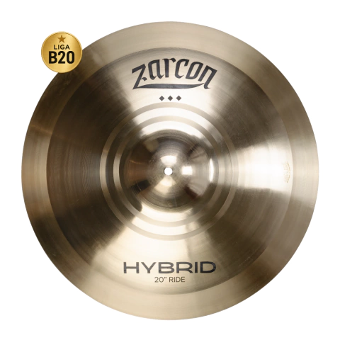 Prato de Bateria Condução Ride 20" Zarcon Hybrid Liga B20 Profissional - comprar online