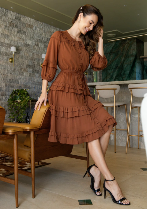 CHEMISE ALINE - CANELA