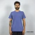 Camiseta Regular Azul Estonada na internet