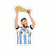 Sticker Messi diseño minimalista Personalizado Vinilo Premium - Ultra