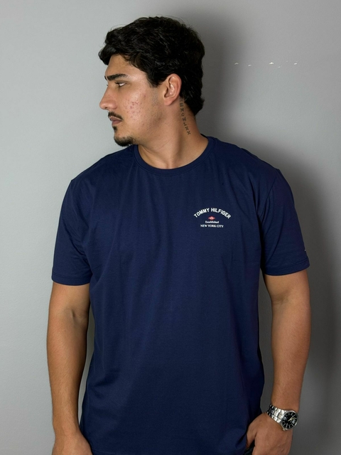 Camiseta Tommy Hilfiger Logo Azul Marinho