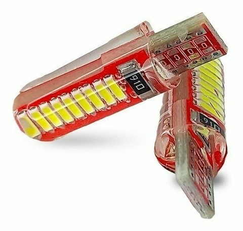 T10 IRONMAN SILICONADO - COLOR BLANCO (x10 UNIDADES)