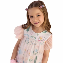Vestido estampado com tule - Mon Sucré (Ref 28434) - comprar online