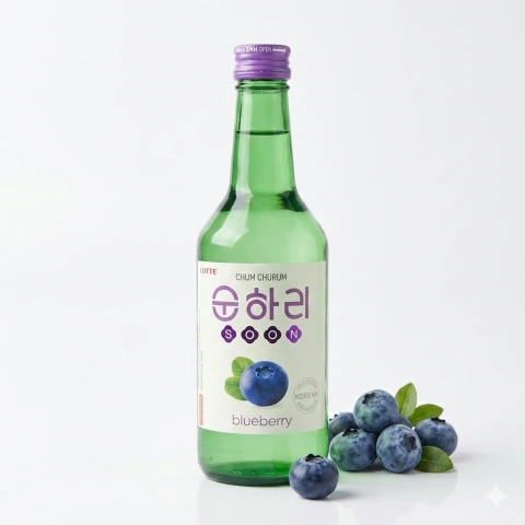 SOJU CHUM CHURUM SABOR ARANDANO LOTTE 12% 360ML