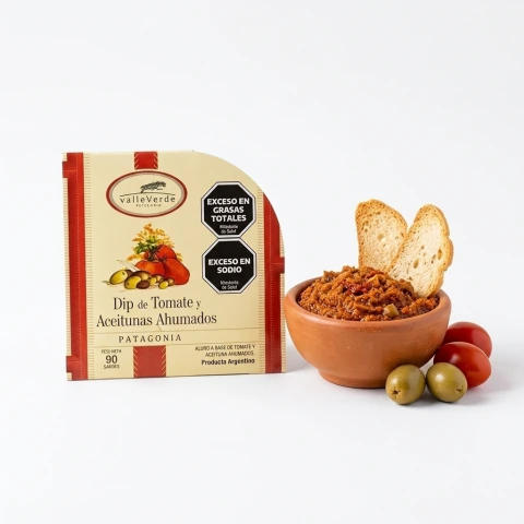 DIPS DE TOMATES & ACEITUNAS AHUMADAS VALLE VERDE 90G