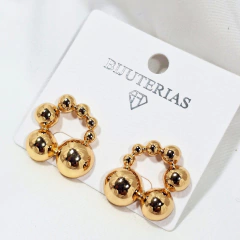 1437 - Brinco Maxi Elegance Biju Dourado - comprar online