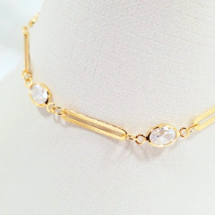 1465 - Pulseira Folheada Ouro 18k - Inspired Cartier com Cristais - comprar online