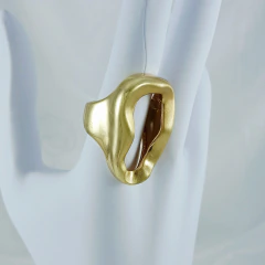 2270 - ANEL ESCOVADO FOLHEADO OURO 18K - TAM 18-20 - comprar online