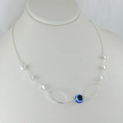 2573 - CHOKER FOLHEADO PRATA 925 - COLORS