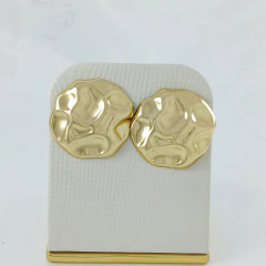2122 - BRINCO QUADRADO 2,5 CM AÇO INOX MINIMALISTA DOURADO - comprar online