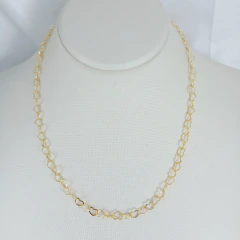2139 - CHOKER CORAÇÕES FOLHEADO OURO 18K - comprar online