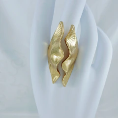 2208 - ANEL FOLHEADO OURO 18K - TAM 19-20