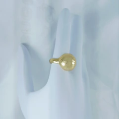 2272 - ANEL FOLHEADO OURO 18K - TAM 18-20