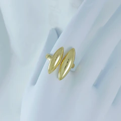 2280 - ANEL FOLHEADO OURO 18K - TAM 18-20