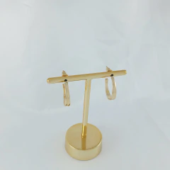2413 - ARGOLA 2 CM BIJU MINIMALISTA ELEGANCE DOURADO
