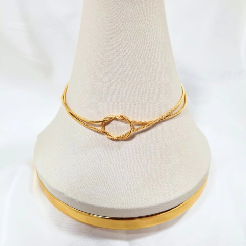 1344 - Pulseira Laço Folheada Ouro 18k - comprar online