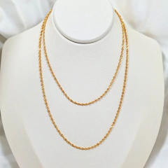 1346 - Colar Duplo Folheada Ouro 18k na internet