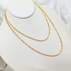 1346 - Colar Duplo Folheada Ouro 18k - comprar online