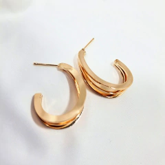 1417 - Brinco Maxi Elegance Biju Dourado na internet