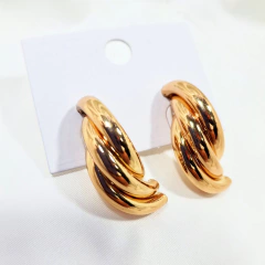 1418 - Brinco Maxi Elegance Biju Dourado - comprar online