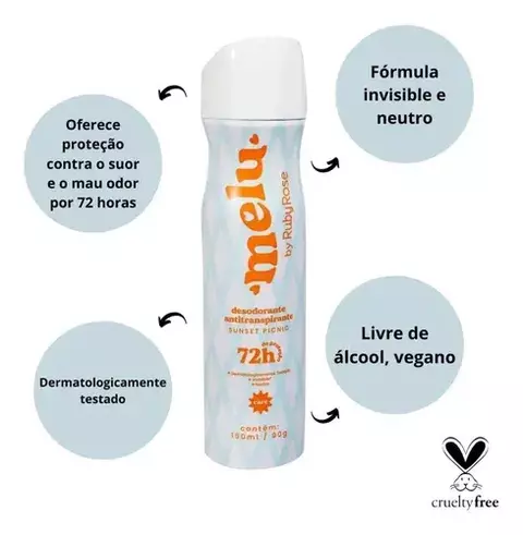 DESODORANTE ANTI TRANSPIRANTE SUNSET PICNIC MELU BY RUBY ROSE