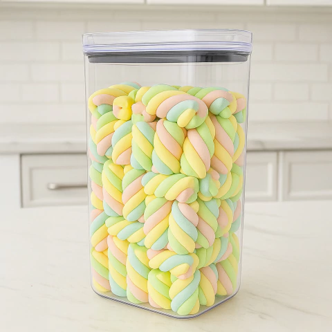 Potes Herméticos Acrílico Grande 2,3L Prático Pote Mantimento - comprar online