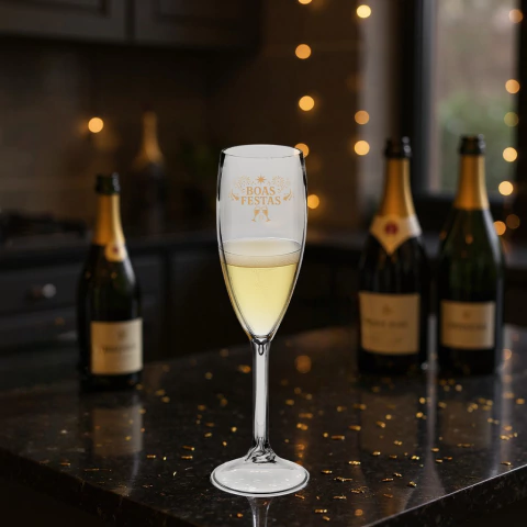 Taças de Espumante Boas Festas 160ml Acrílico Premium - comprar online